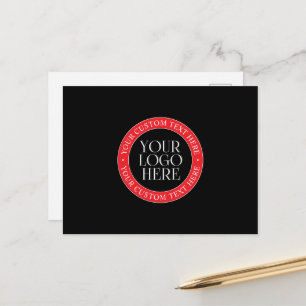 Uw logo of andere afbeelding Zwart Rood & Wit Briefkaart