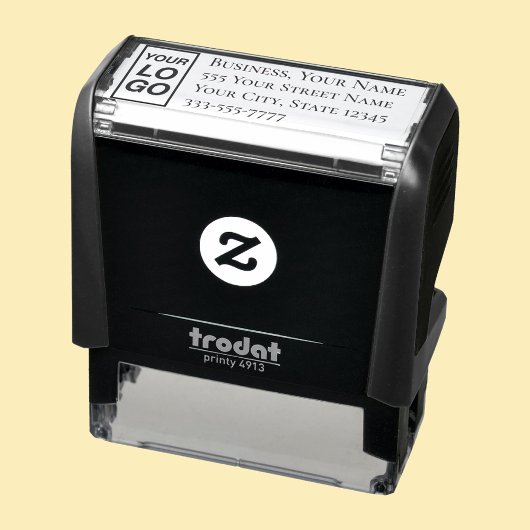 Uw Logo of Art DIY Naam Adres Telefoon Serif Tekst Zelfinktende Stempel