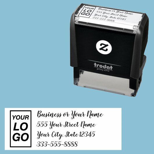 Uw Logo of Art DIY Naam Adres Telefoonscript Zelfinktende Stempel