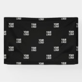 Uw logo of een afbeelding | Diagonale strepen Spandoek (Horizontaal)