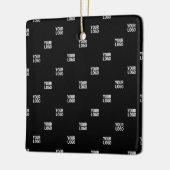 Uw Logo of een ander Afbeelding | Diagonal Stripes Keramisch Ornament (Links)