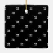 Uw Logo of een ander Afbeelding | Diagonal Stripes Keramisch Ornament (Achterkant)