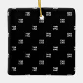 Uw Logo of een ander Afbeelding | Diagonal Stripes Keramisch Ornament (Voorkant)