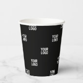 Uw Logo of een ander Afbeelding | Diagonal Stripes Papieren Bekers (Achterkant)