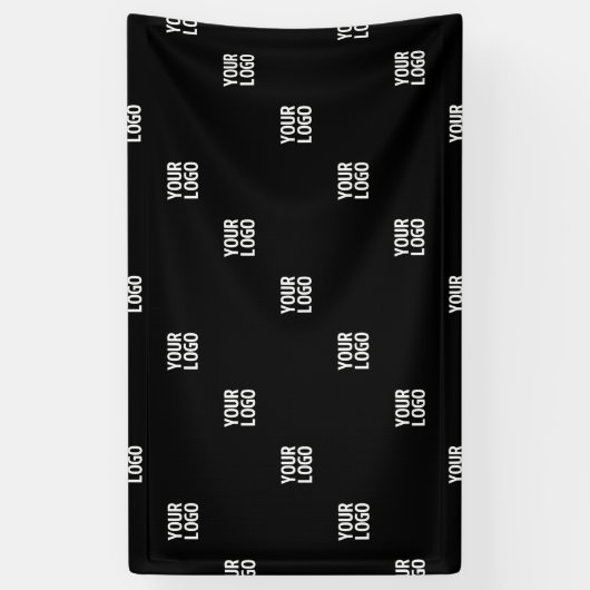 Uw Logo of een ander Afbeelding | Diagonal Stripes Spandoek (Verticaal)