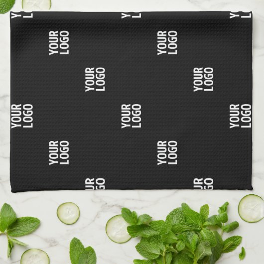Uw Logo of een ander Afbeelding | Diagonal Stripes Theedoek (Gevouwen)