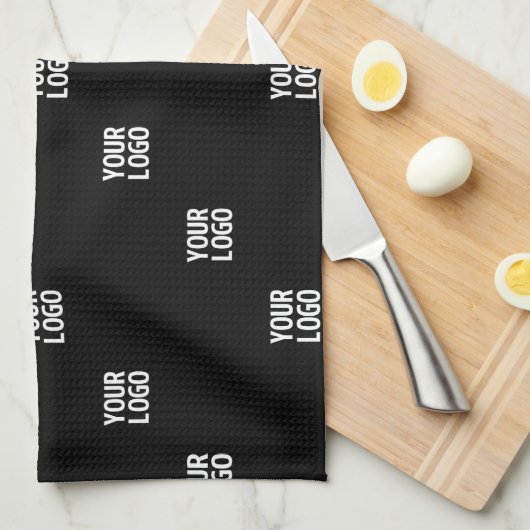 Uw Logo of een ander Afbeelding | Diagonal Stripes Theedoek (Quarter Fold)