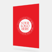 Uw Logo of een ander Afbeelding | Kerst Rood & Wit Acryl Bord (Hoek)