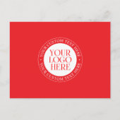 Uw Logo of een ander Afbeelding | Kerst Rood & Wit Briefkaart (Voorkant)