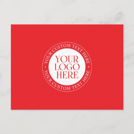 Uw Logo of een ander Afbeelding | Kerst Rood & Wit Briefkaart (Voorkant)