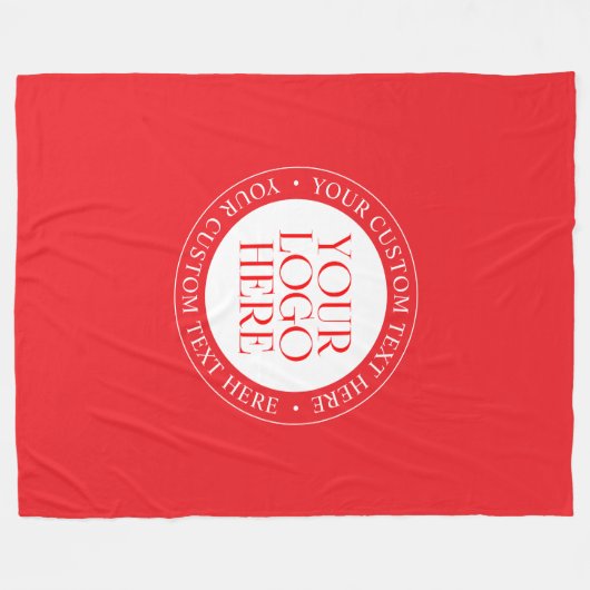 Uw Logo of een ander Afbeelding | Kerst Rood & Wit Fleece Deken (Voorkant (Horizontaal))