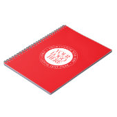 Uw Logo of een ander Afbeelding | Kerst Rood & Wit Notitieboek (Linkerzijde)