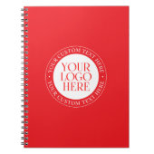 Uw Logo of een ander Afbeelding | Kerst Rood & Wit Notitieboek (Voorkant)