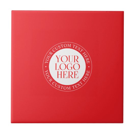 Uw Logo of een ander Afbeelding | Kerst Rood & Wit Tegeltje (Voorkant)