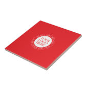 Uw Logo of een ander Afbeelding | Kerst Rood & Wit Tegeltje (Zijkant)