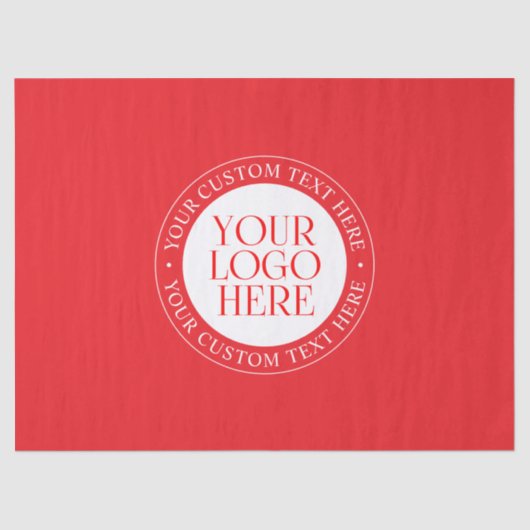 Uw Logo of een ander Afbeelding | Kerst Rood & Wit Tissuepapier (Voorkant)