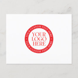 Uw Logo of een ander Afbeelding | Kerst Wit & Rood Briefkaart