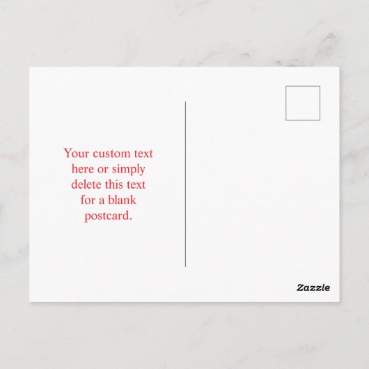 Uw Logo of een ander Afbeelding | Kerst Wit & Rood Briefkaart (Achterkant)