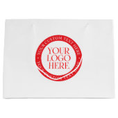 Uw Logo of een ander Afbeelding | Kerst Wit & Rood Groot Cadeauzakje (Voorkant)