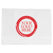 Uw Logo of een ander Afbeelding | Kerst Wit & Rood Groot Cadeauzakje (Achterkant)