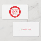 Uw Logo of een ander Afbeelding | Kerst Wit & Rood Informatiekaartje (Voorkant / Achterkant)
