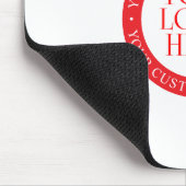 Uw Logo of een ander Afbeelding | Kerst Wit & Rood Muismat (Hoek)