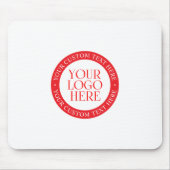 Uw Logo of een ander Afbeelding | Kerst Wit & Rood Muismat (Voorkant)