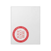 Uw Logo of een ander Afbeelding | Kerst Wit & Rood Notitieblok (Linkerzijde)