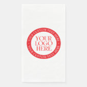 Uw Logo of een ander Afbeelding | Kerst Wit & Rood Servet (Voorkant)