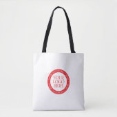 Uw Logo of een ander Afbeelding | Kerst Wit & Rood Tote Bag (Voorkant)
