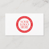 Uw Logo of een ander Afbeelding | Kerst Wit & Rood Visitekaartje (Voorkant)