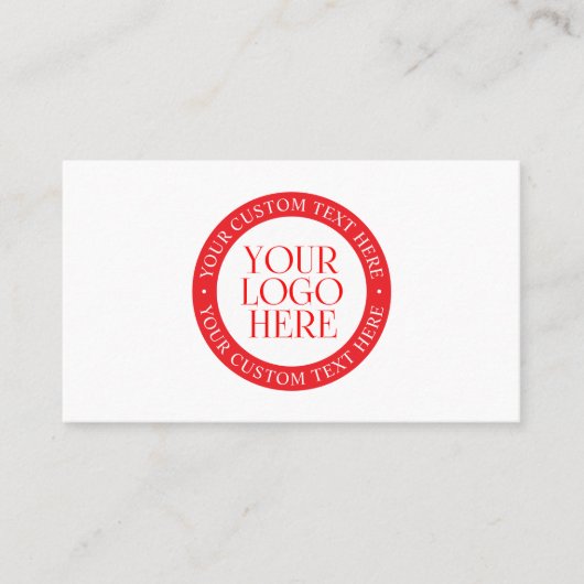 Uw Logo of een ander Afbeelding | Kerst Wit & Rood Visitekaartje (Voorkant)