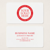Uw Logo of een ander Afbeelding | Kerst Wit & Rood Visitekaartje (Voorkant /achterkant)