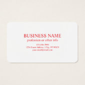 Uw Logo of een ander Afbeelding | Kerst Wit & Rood Visitekaartje (Achterkant)