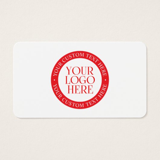 Uw Logo of een ander Afbeelding | Kerst Wit & Rood Visitekaartje (Voorkant)