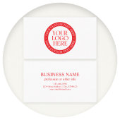 Uw Logo of een ander Afbeelding | Kerst Wit & Rood Visitekaartje