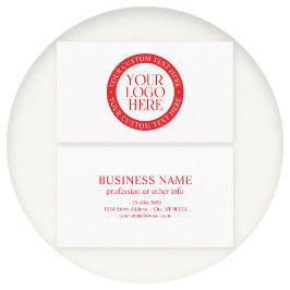 Uw Logo of een ander Afbeelding | Kerst Wit & Rood Visitekaartje