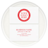 Uw Logo of een ander Afbeelding | Kerst Wit & Rood Visitekaartje