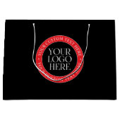 Uw Logo of een ander Afbeelding | Zwart Rood & Wit Groot Cadeauzakje (Voorkant)