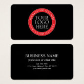 Uw Logo of een ander Afbeelding | Zwart Rood & Wit Visitekaartje (Voorkant /achterkant)
