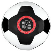 Uw Logo of een ander Afbeelding | Zwart Rood & Wit Voetbal (Gedraaid)