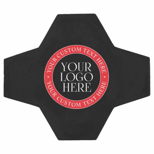 Uw Logo of een ander Afbeelding | Zwart Rood & Wit Voetbal (Enkel)