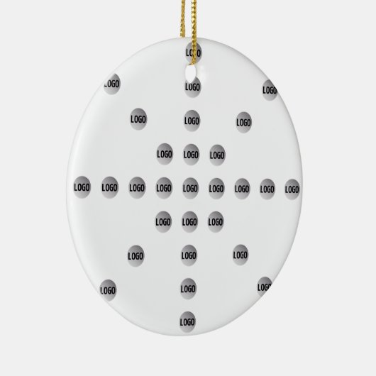 Uw Logo of een geüpload Afbeelding | sterpatroon Keramisch Ornament (Rechts)