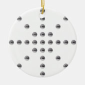 Uw Logo of een geüpload Afbeelding | sterpatroon Keramisch Ornament (Voorkant)