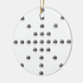 Uw Logo of een geüpload Afbeelding | sterpatroon Keramisch Ornament (Links)