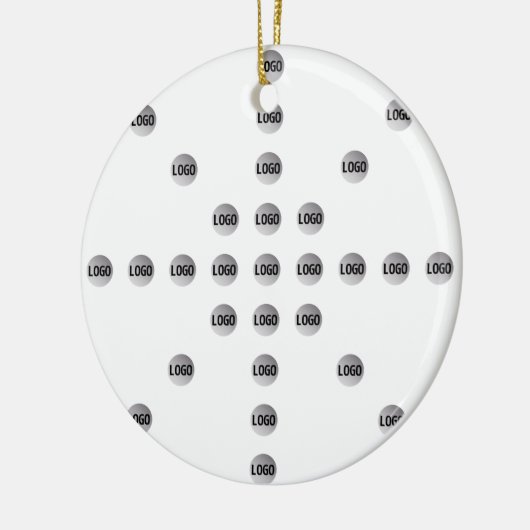 Uw Logo of een geüpload Afbeelding | sterpatroon Keramisch Ornament (Links)