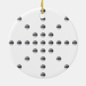 Uw Logo of een geüpload Afbeelding | sterpatroon Keramisch Ornament (Achterkant)