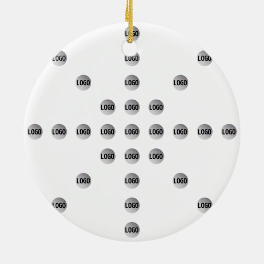 Uw Logo of een geüpload Afbeelding | sterpatroon Keramisch Ornament (Achterkant)