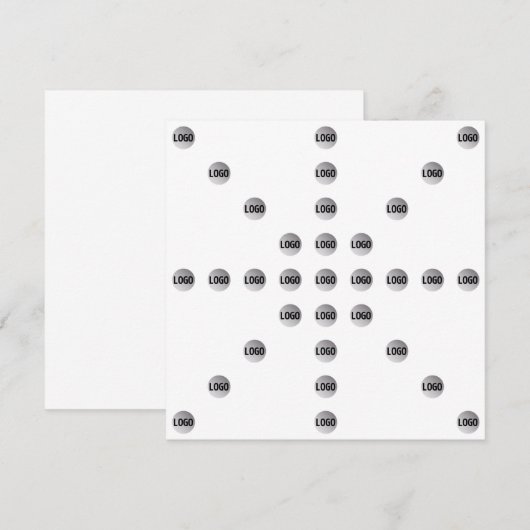 Uw Logo of een geüpload Afbeelding | sterpatroon Notitiekaartje (Voorkant / Achterkant)