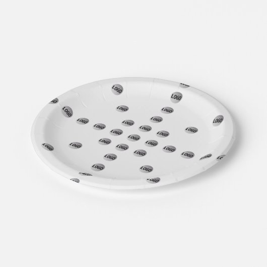 Uw Logo of een geüpload Afbeelding | sterpatroon Papieren Bordje (Gekanteld)